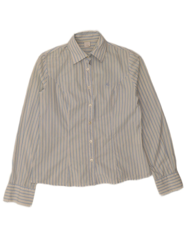 Fay - Camisa para mujer (talla 40), algodón azul a rayas