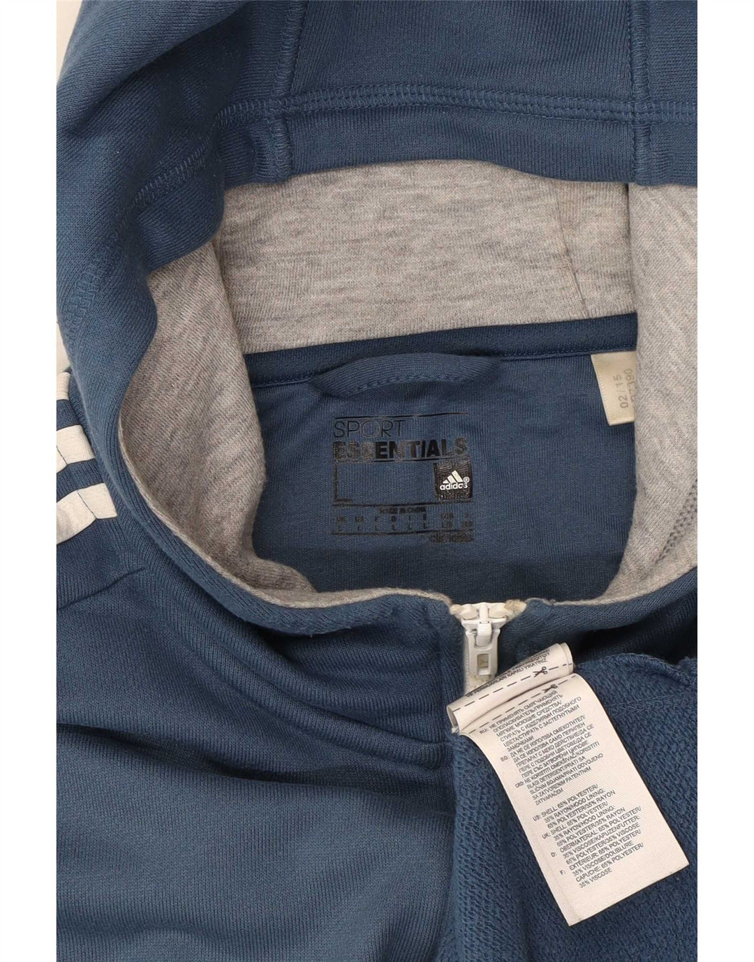 Adidas Mens Climalite Zip Sudadera con capucha suéter grande azul marino poliéster