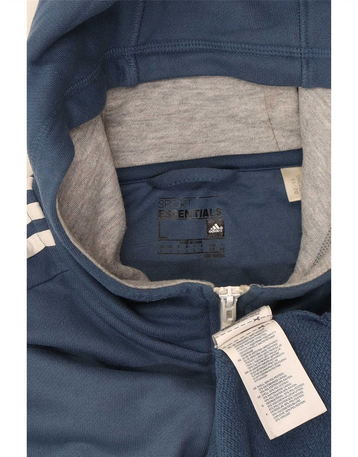 Adidas Mens Climalite Zip Sudadera con capucha suéter grande azul marino poliéster