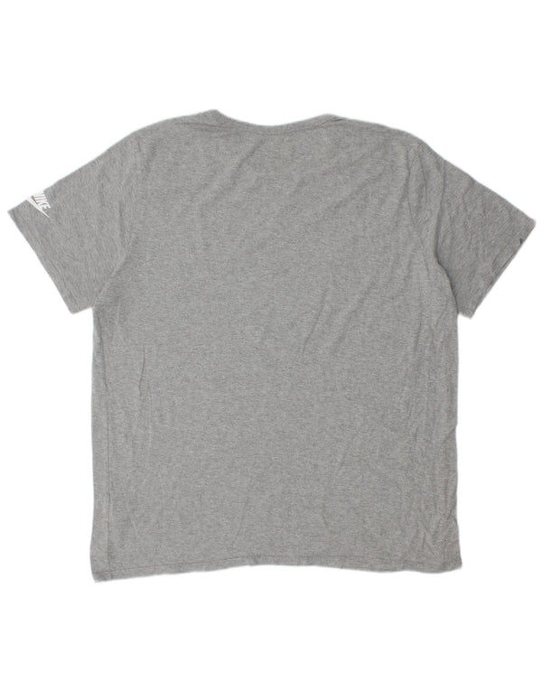 Nike Camiseta gráfica de corte atlético para hombre Top XL Algodón moteado gris