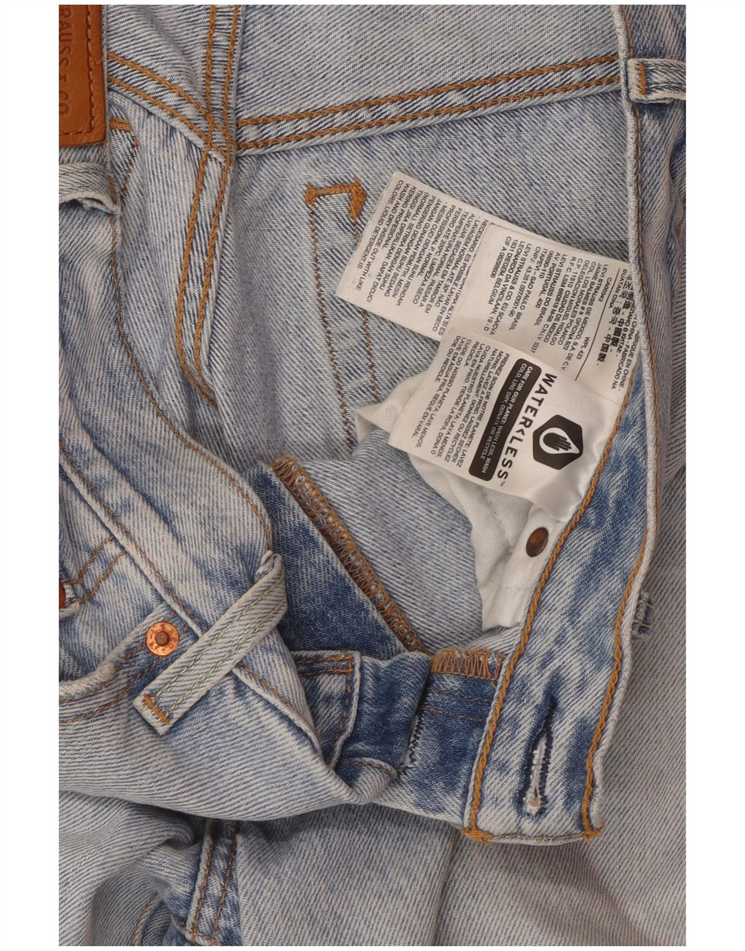 Levi's Vaqueros Cropped De Pierna Ancha Para Mujer W28 L23 Algodón Azul