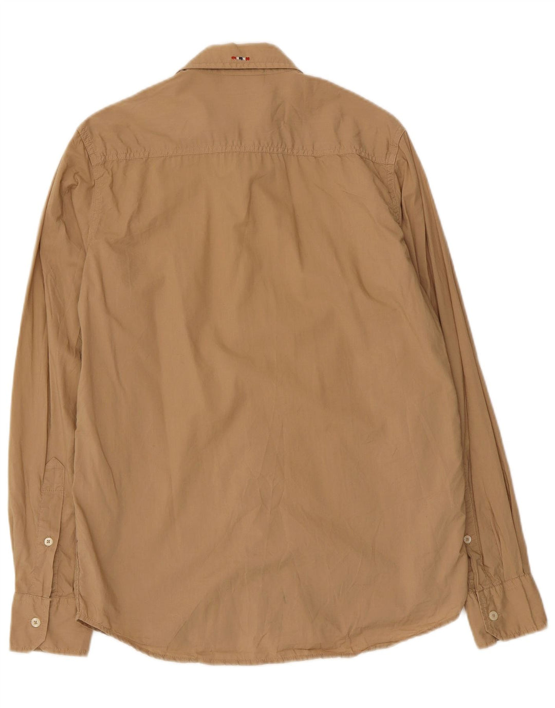 Camisa Napapijri Hombre Small Beige Algodón