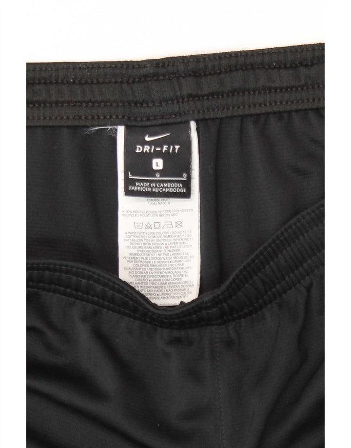 Nike - Pantalones cortos deportivos Dri Fit para hombre, poliéster color block, talla grande, color negro