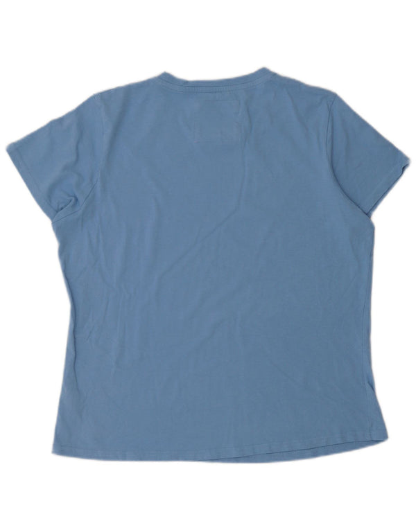 Crew Clothing Camiseta gráfica para mujer Top UK 46 Algodón azul grande