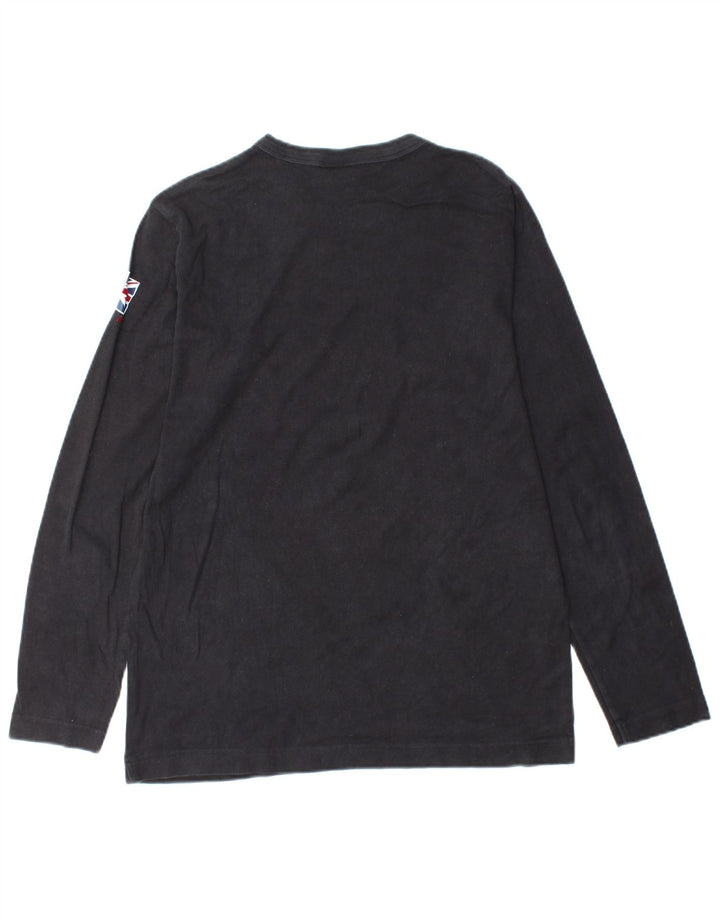 REPLAY Hombre Top Manga Larga Medio Negro