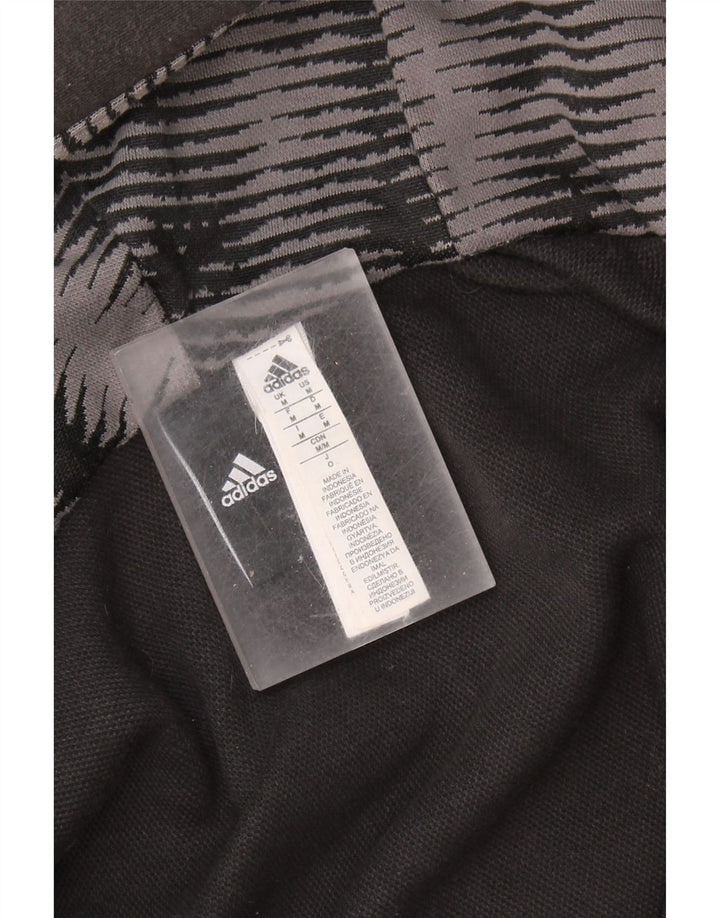 ADIDAS Suéter con capucha y cremallera para hombre Algodón negro mediano