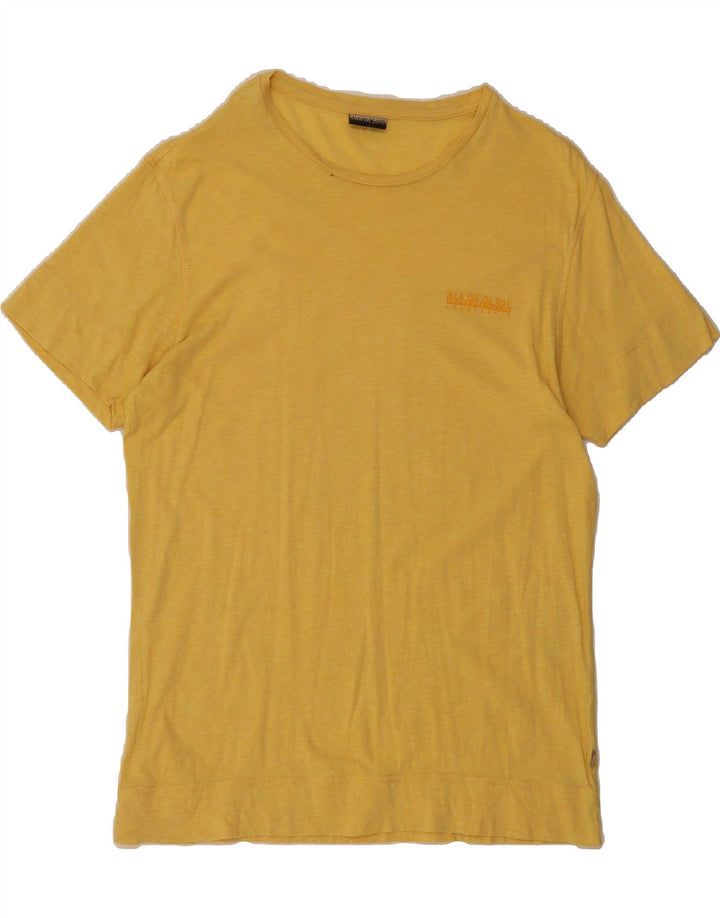 NAPAPIJRI Mens T-Shirt Top Large Yellow Vintage Napapijri and Second-Hand Napapijri from Messina Hembry 
