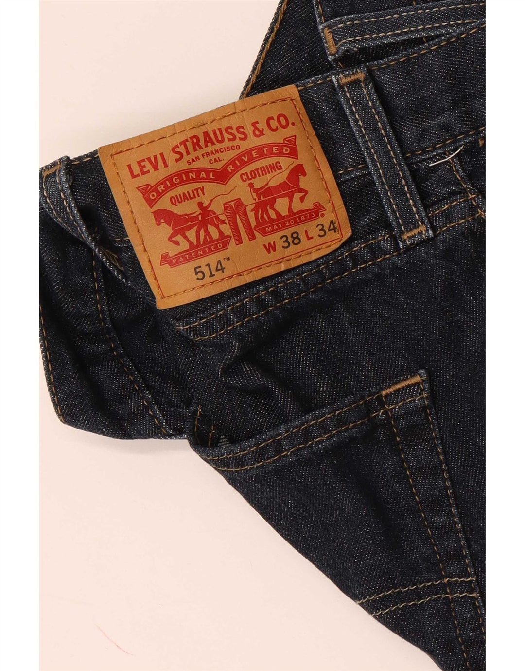 Levi's Hombre 514 Vaqueros Rectos W38 L34 Azul Marino