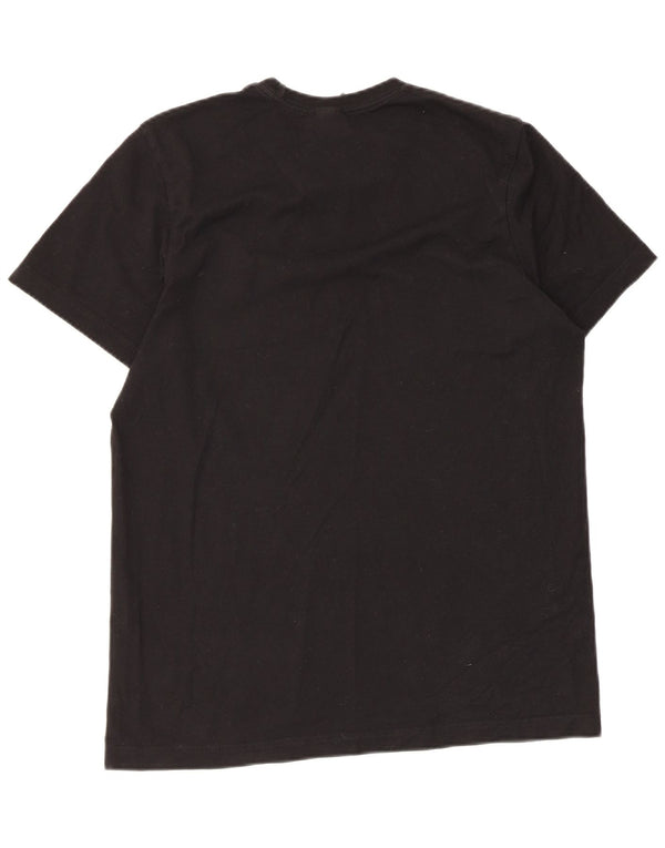Adidas - Camiseta gráfica para hombre, talla pequeña, algodón negro