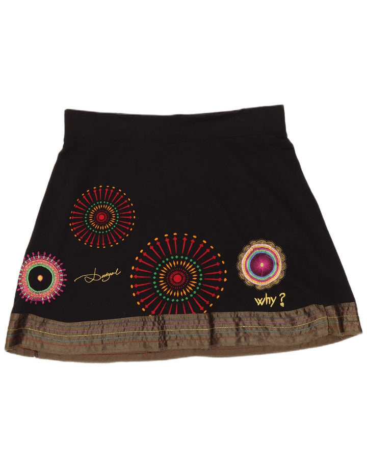Minifalda Desigual Mujer XL W36 Negro Geométrico