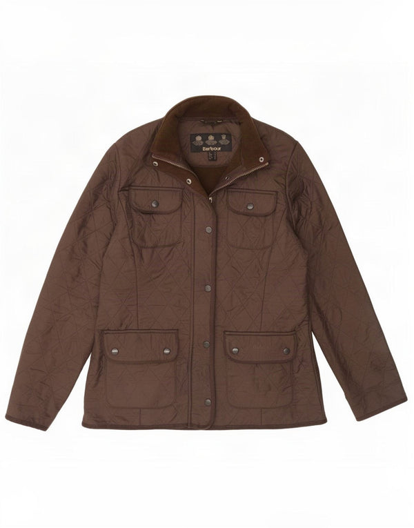 Barbour Chaqueta Acolchada Para Mujer UK 12 Poliéster Marrón Medio