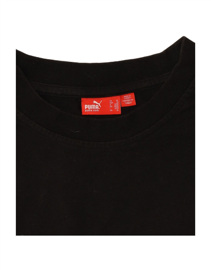 PUMA Mens T-Shirt Top XL Black Cotton