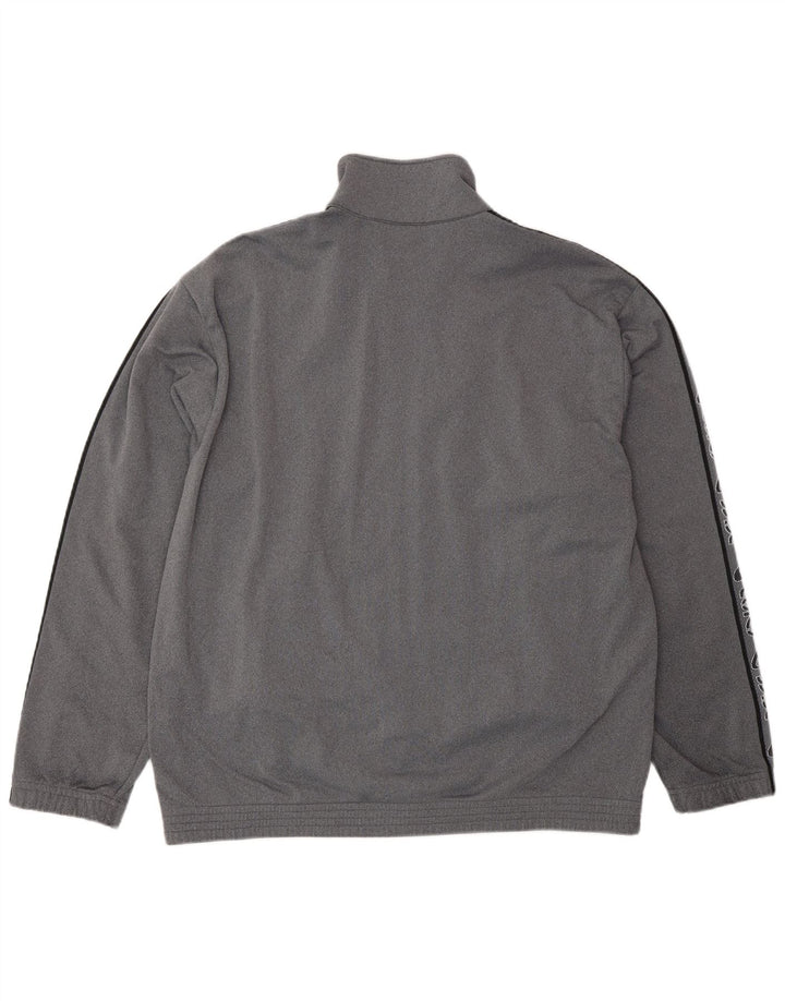 Asics Hombre Graphic Chándal Top Chaqueta Gris Medio