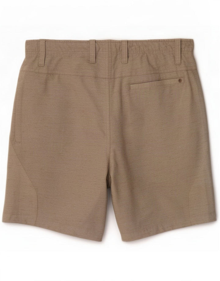 Pantalones cortos chinos Hurley para hombre medianos W33 Poliéster moteado beige