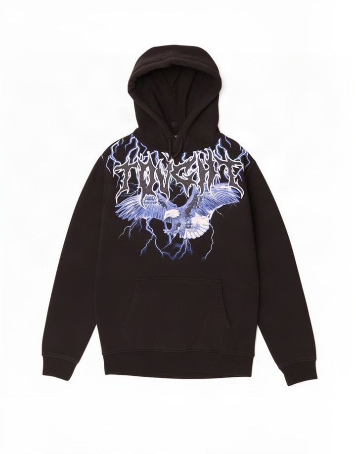 Terranova Hombre Sudadera Con Capucha Gráfica Jersey Grande Poliéster Negro