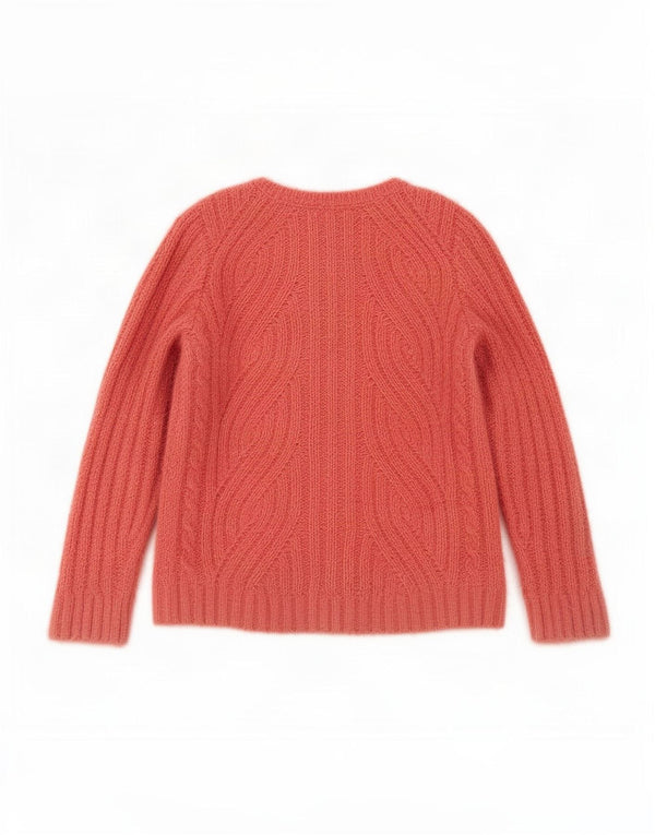 Marks & Spencer Jersey con cuello en V para mujer UK 42 Poliéster rosa medio