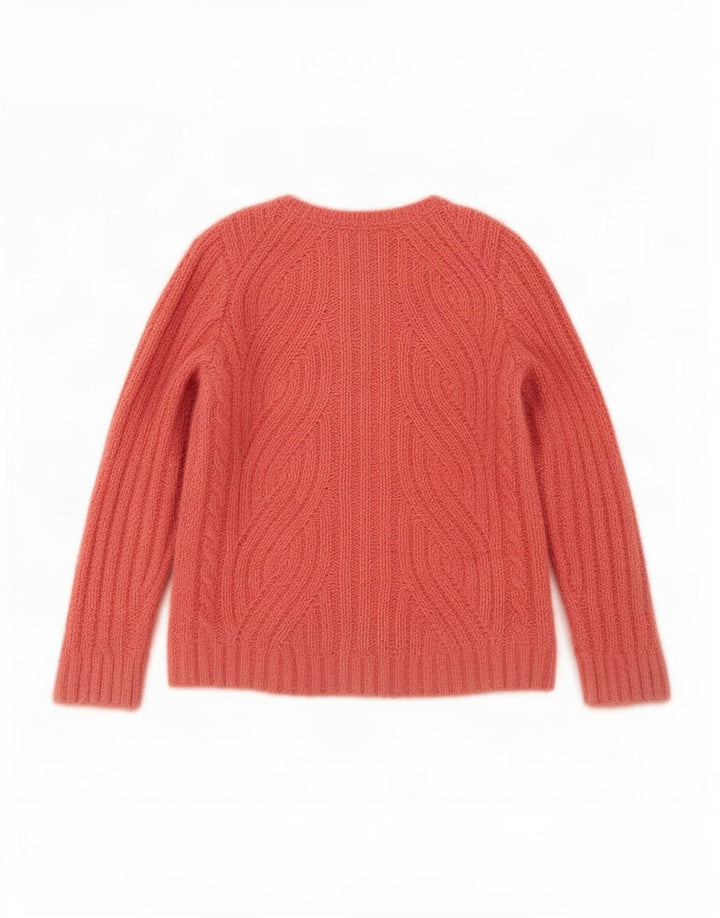 Marks & Spencer Jersey con cuello en V para mujer UK 42 Poliéster rosa medio