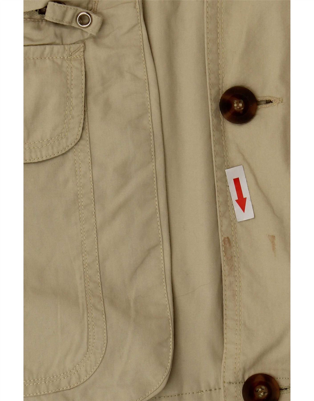 Vintage hombres chaqueta militar Reino Unido 38 medio beige
