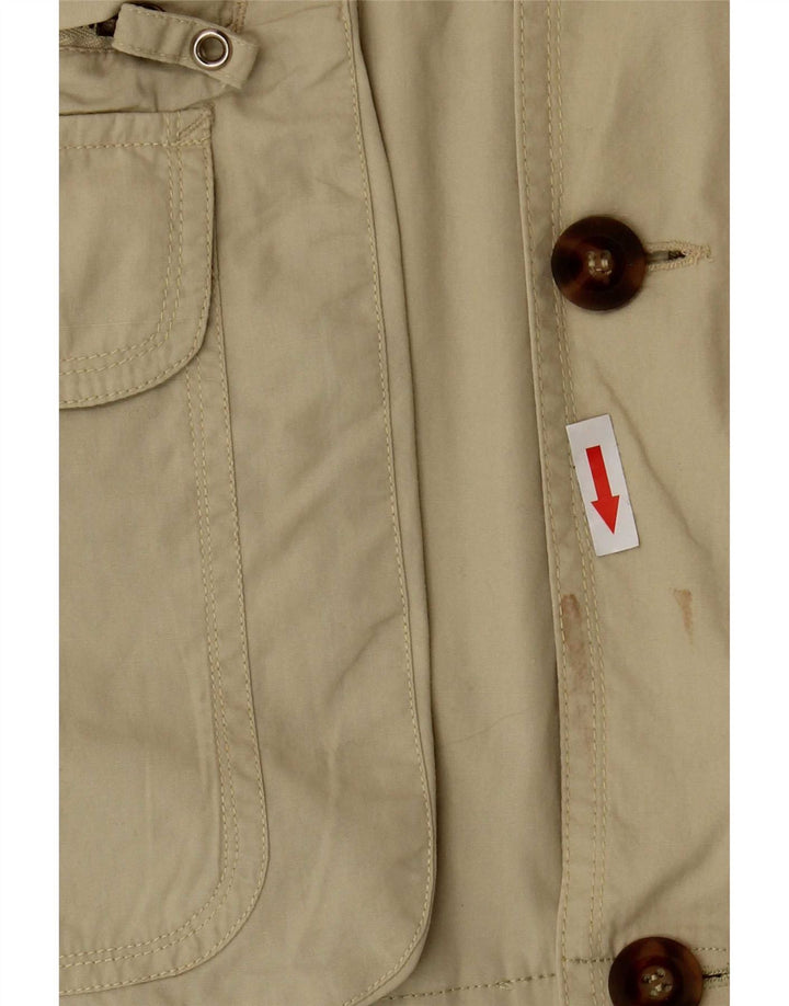 Vintage hombres chaqueta militar Reino Unido 38 medio beige