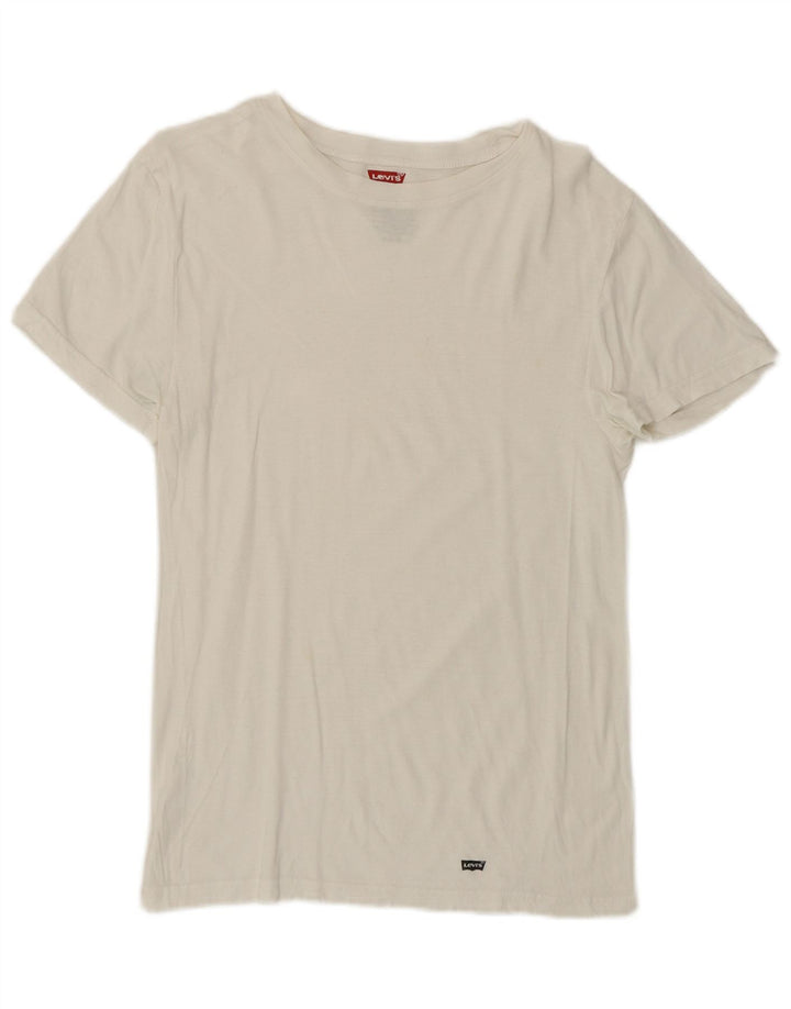 Levi's Camiseta para hombre Top UK 34/36 Small White Cotton