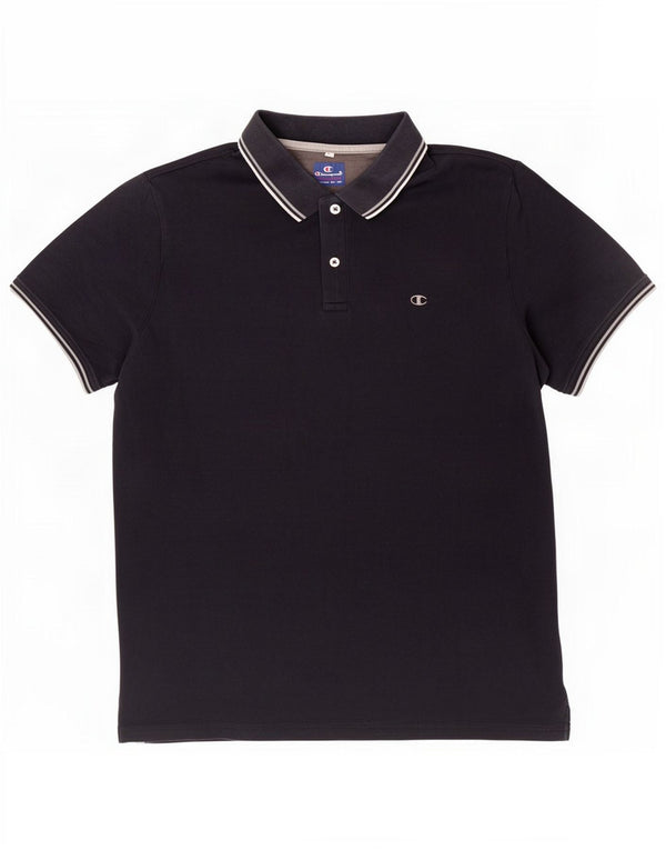 Champion Polo Para Hombre Grande Azul Marino A Rayas