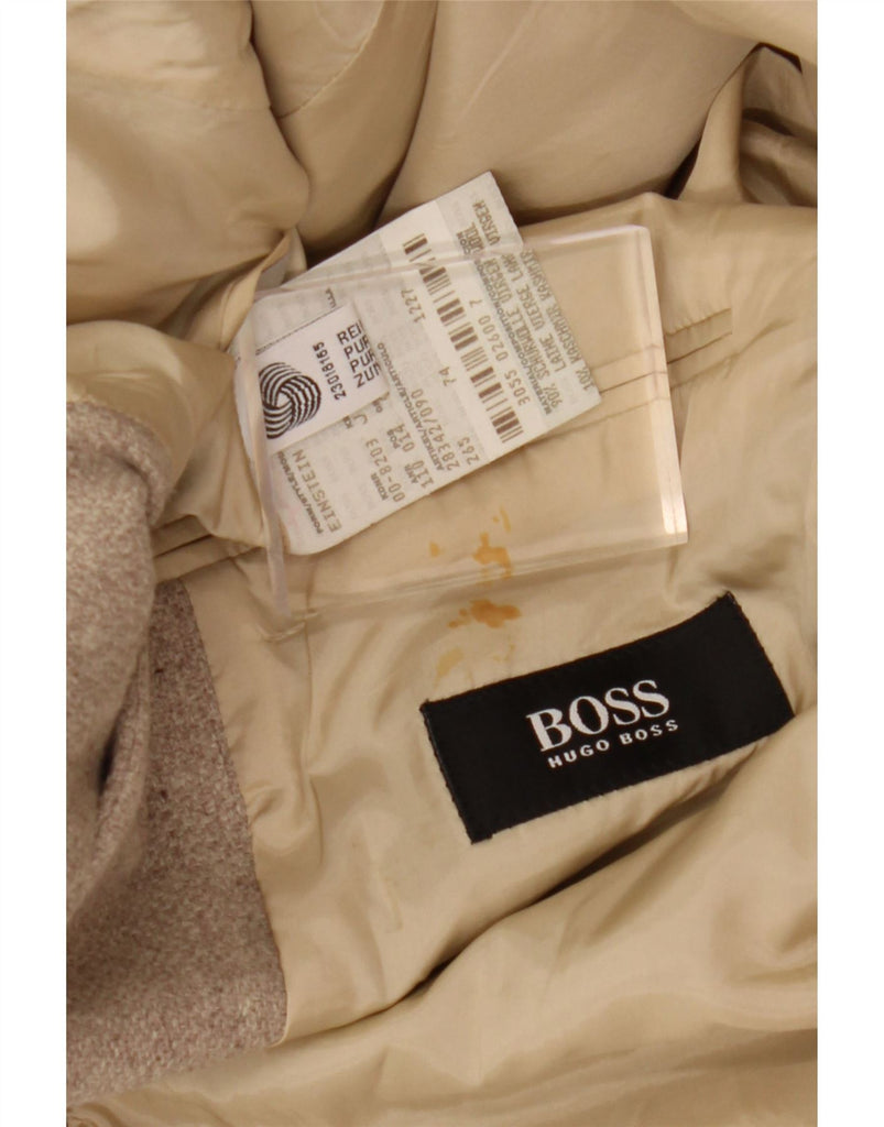 HUGO BOSS Mens 3 Button Blazer Jacket Size 94 Medium Beige Virgin Wool Vintage Hugo Boss and Second-Hand Hugo Boss from Messina Hembry 