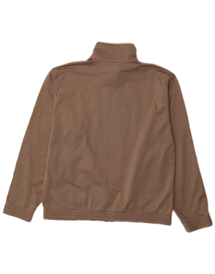 Lotto Chaqueta de chándal para hombre UK 40/42 Large Marrón Poliéster
