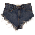 TOPSHOP Pantalones cortos de mezclilla Kiri para mujer UK 10 Small W28 Poliéster azul