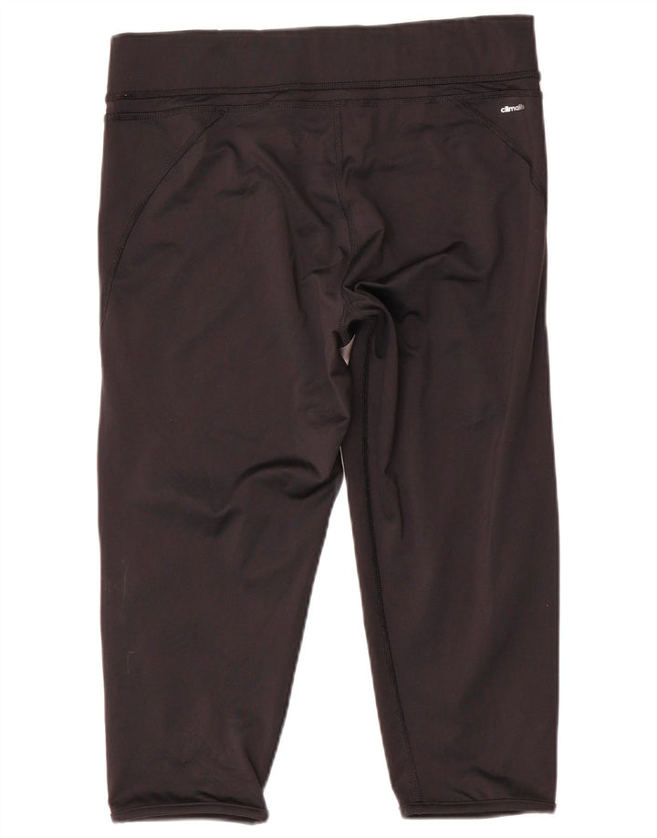 Adidas Mujer Climalite Capri Leggings UK 16/18 Grande Negro Poliéster