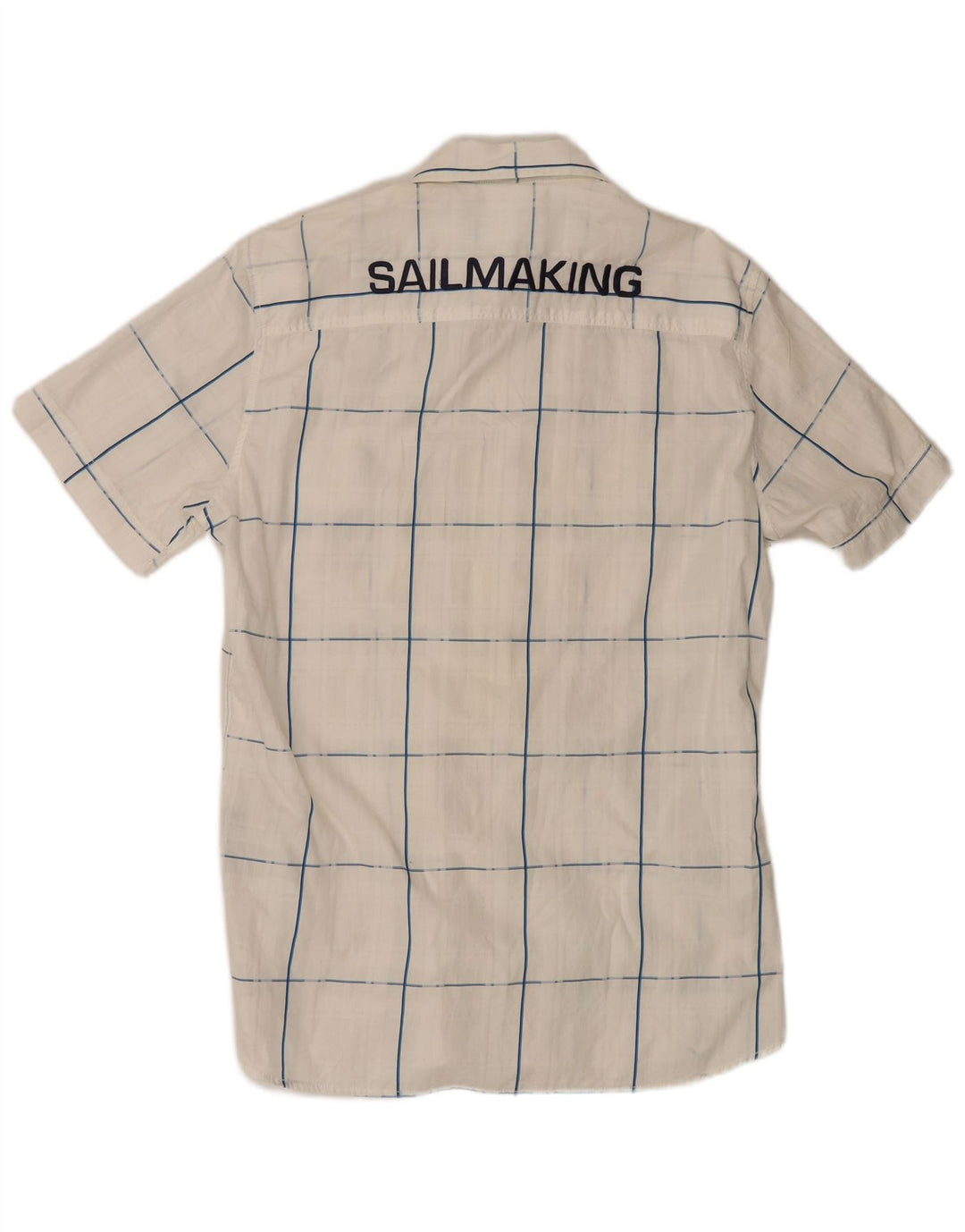 NORTH SAILS Camisa gráfica de manga corta para hombre Algodón a cuadros blanco grande