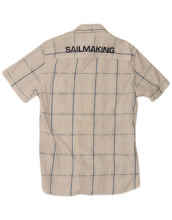 NORTH SAILS Camisa gráfica de manga corta para hombre Algodón a cuadros blanco grande