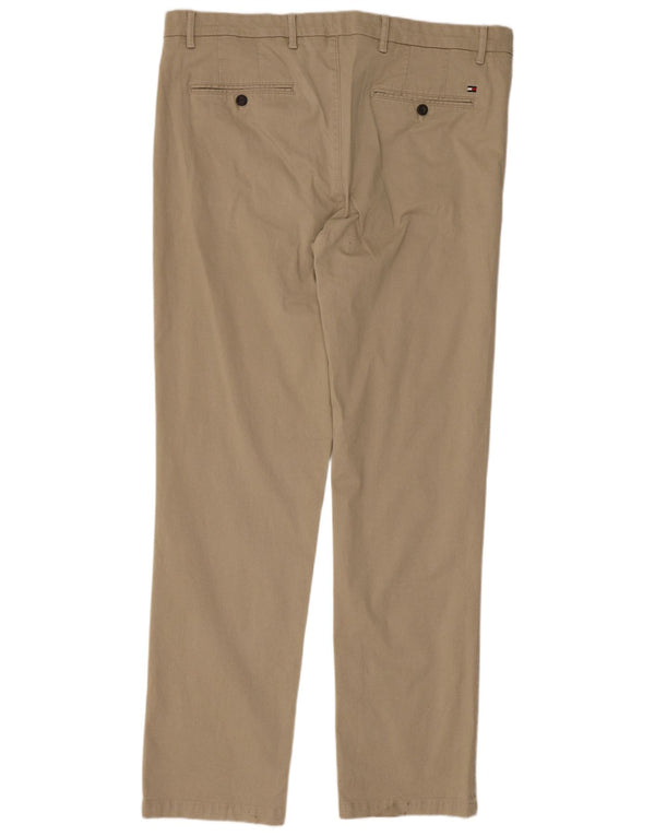 Tommy Hilfiger Pantalones chinos rectos Denton para hombre W36 L32 Algodón beige