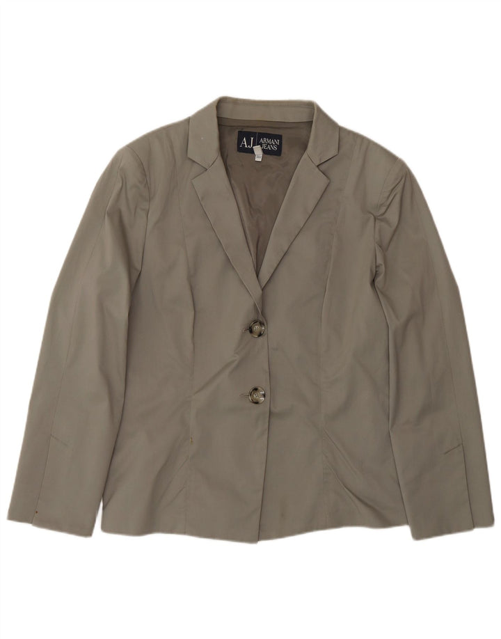 Armani Jeans Chaqueta Blazer de 2 Botones para Mujer US 14 XL Algodón Gris