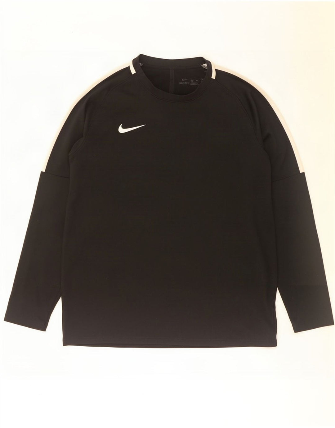 Nike - Camiseta Dri Fit para hombre, manga larga, poliéster color negro grande