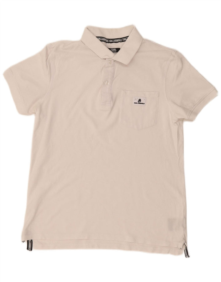 Karl Lagerfeld Polo Hombre Algodón Blanco Mediano