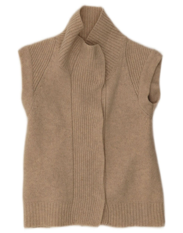 Gap Womens Sleeveless Open Cardigan Sweater UK 8 Small Beige