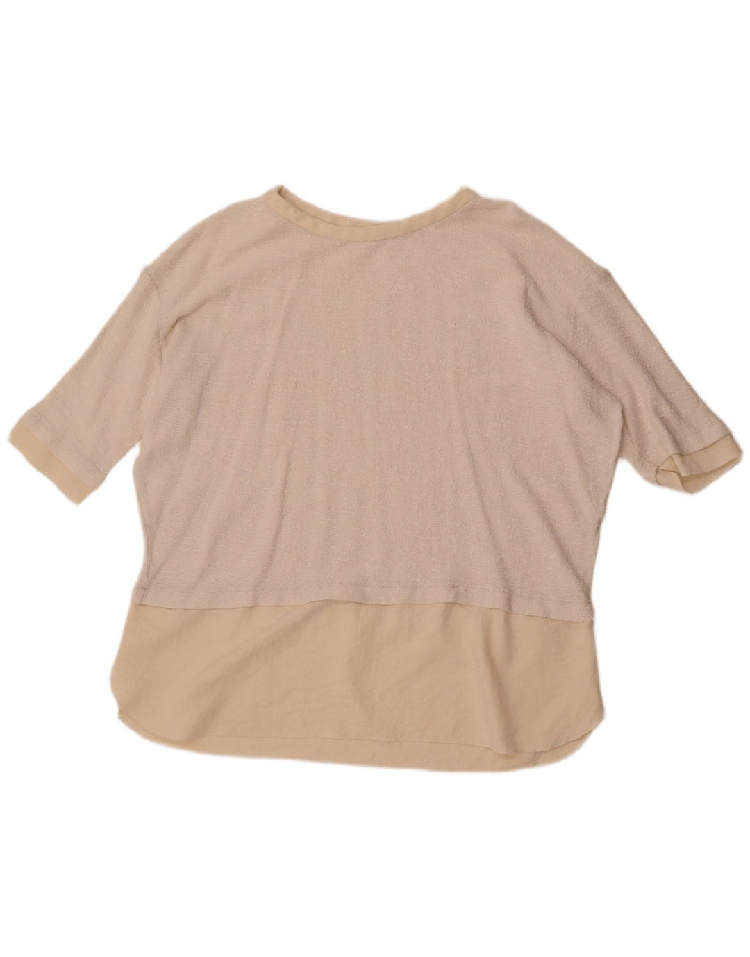 Zara Mujer Camiseta Extragrande Top UK 46 Large Blanco