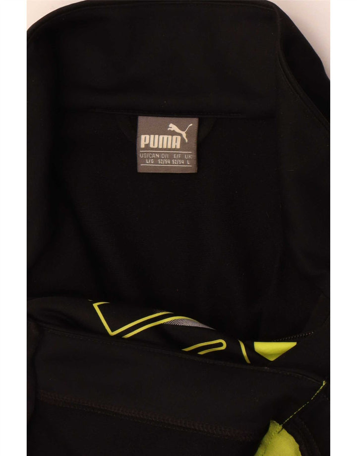 Puma Chaqueta De Chándal Con Estampado Gráfico Para Hombre, Grande, Color Negro