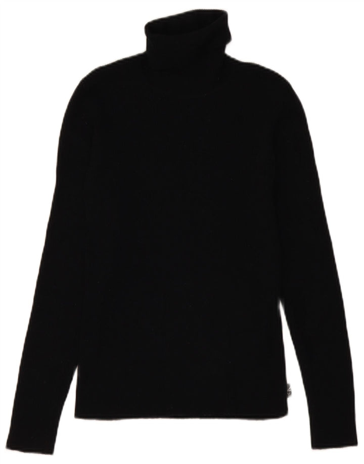 CALVIN KLEIN JEANS Suéter tipo jersey con cuello vuelto para mujer UK 40 Mediano Negro