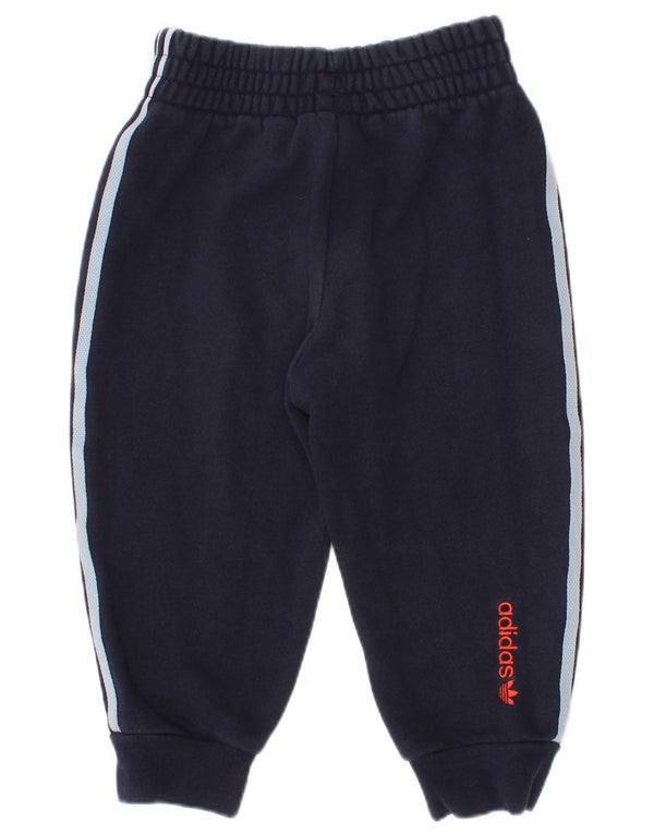 Adidas - Pantalón de chándal para bebé niño (12-18 meses), color azul marino, algodón