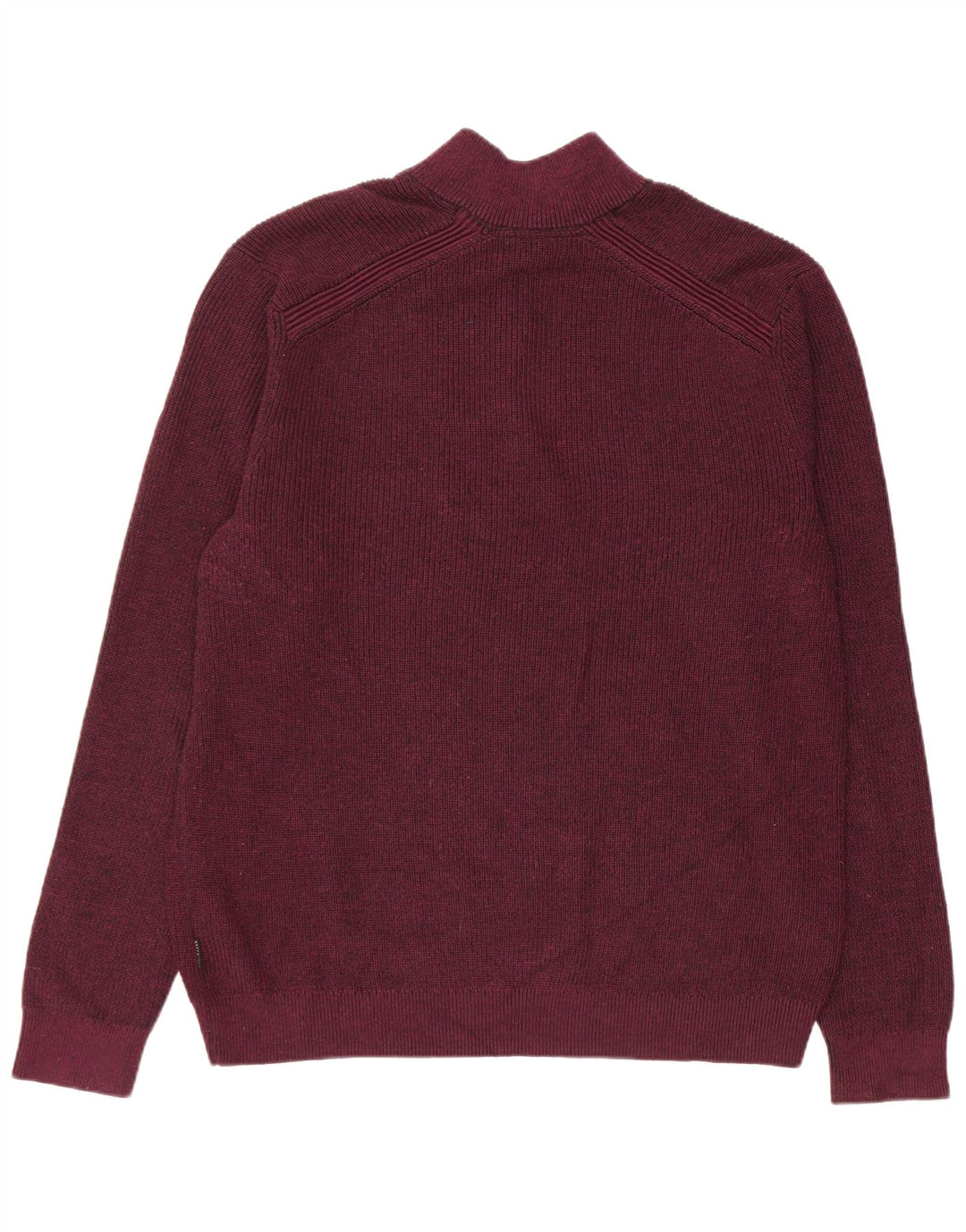 Ted Baker - Jersey con cuello y cremallera para hombre, talla 6, 2XL, poliéster burdeos