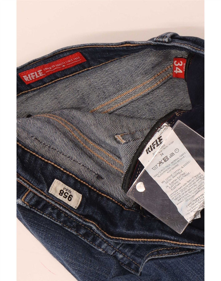Vaqueros ajustados para hombre Rifle W34 L33 Algodón azul
