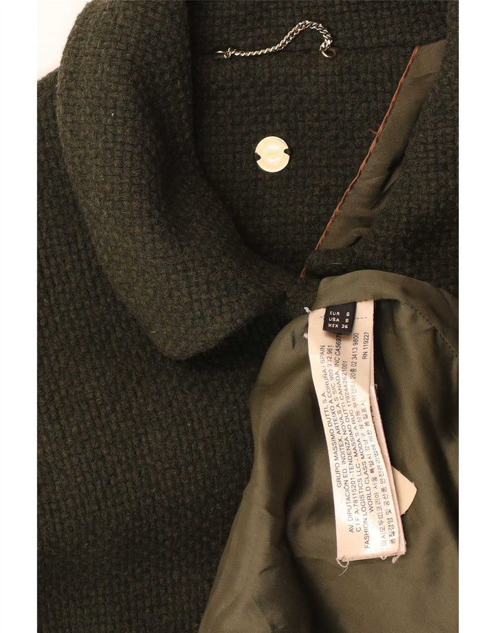 Massimo Dutti Abrigo Oversize Mujer UK 10 Small Lana Caqui