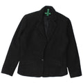 Ralph Lauren Chaqueta Blazer de Manga 3/4 con 1 botón para Mujer US 6 Mediano Negro