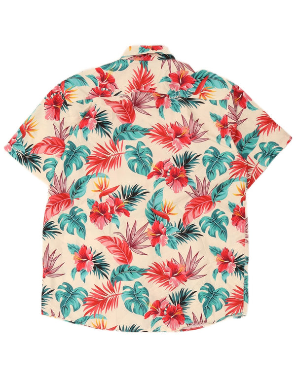 Pacifica Camisa hawaiana de manga corta para hombre, talla mediana, multicolor floral