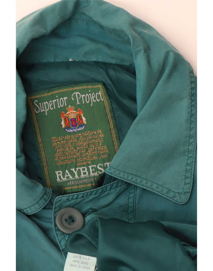 Raybest Chaqueta Bomber para Hombre UK 40 Large Seda Azul