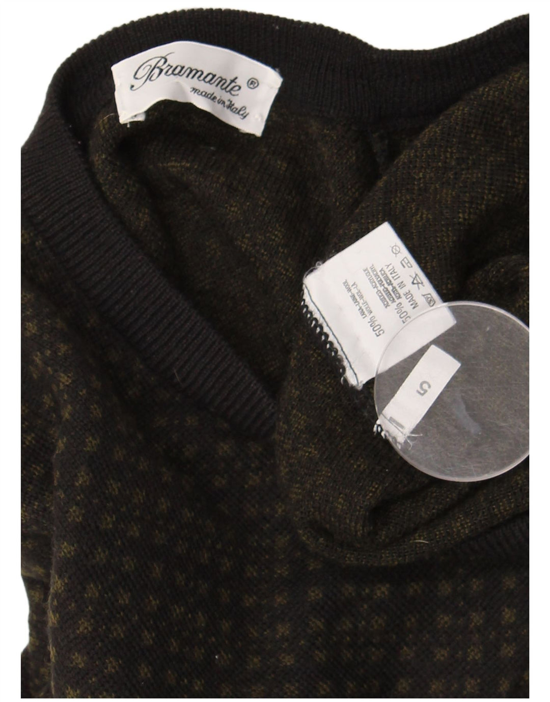 Bramante Jersey Con Cuello En V De Lana Gris Grande Para Hombre