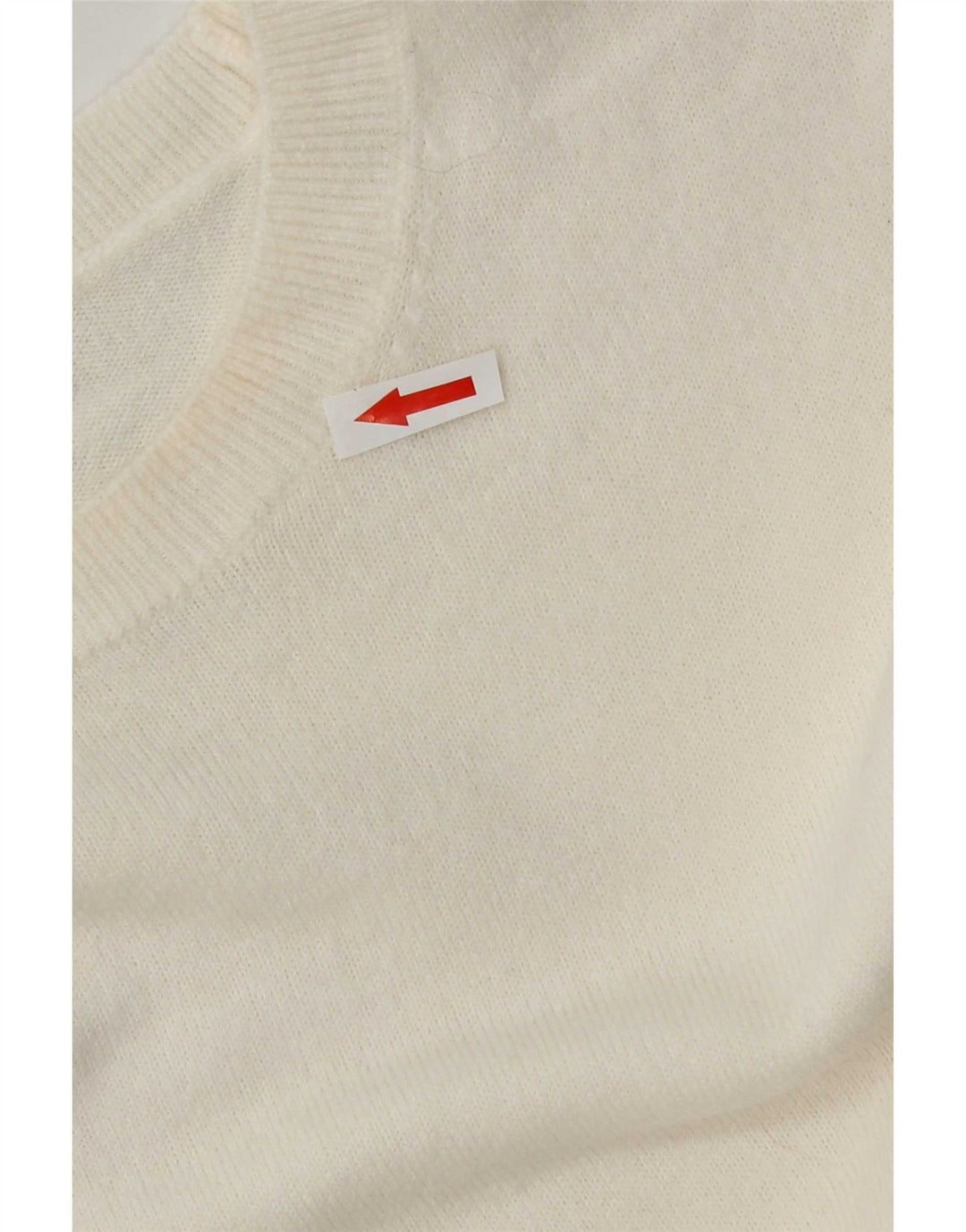 Marks & Spencer Suéter tipo jersey con cuello redondo para mujer UK 14 Medium Off White