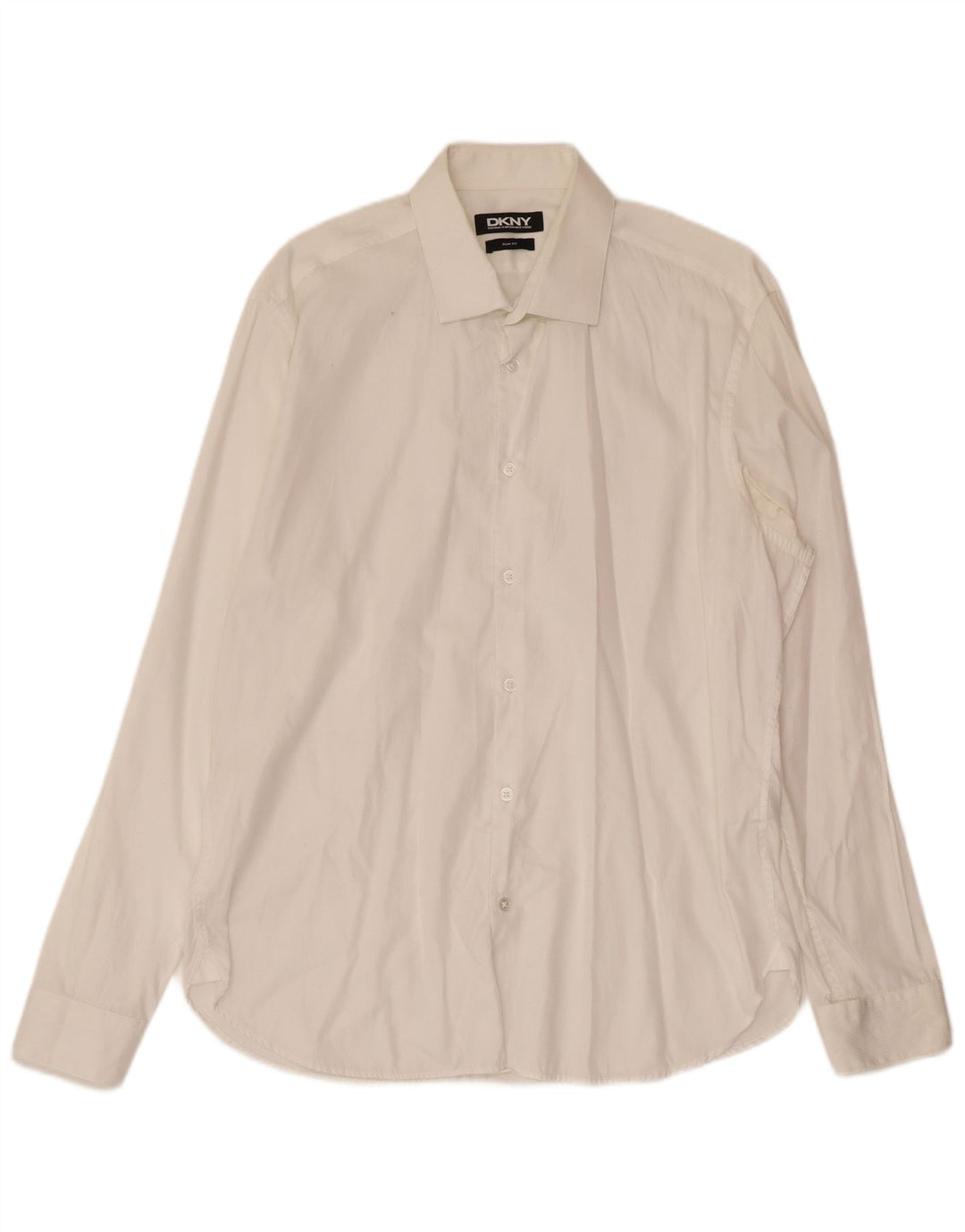 Camisa Dkny Hombre Slim Fit Algodón Blanco Mediano