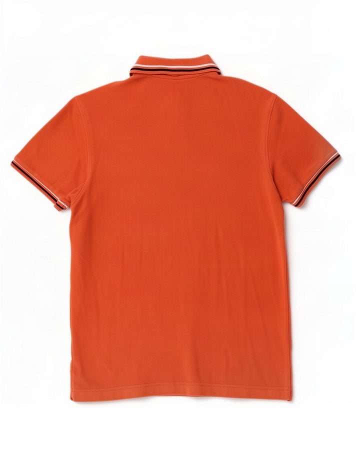 Polo Lotto Hombre De Algodón A Rayas Naranja Medio